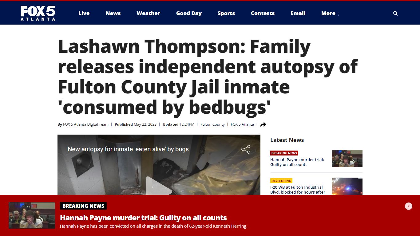 Lashawn Thompson: Family releases independent autopsy of Fulton County ...