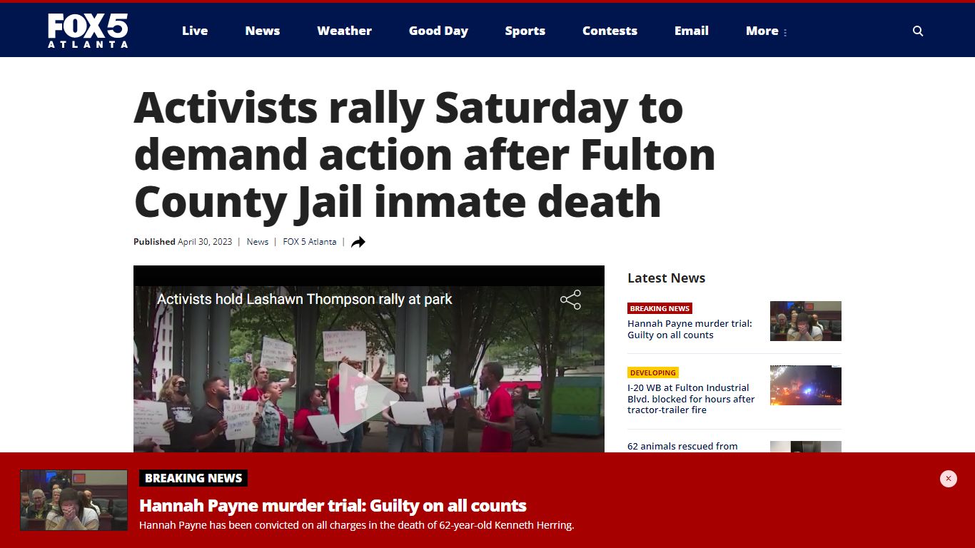 Activists rally Saturday to demand action after Fulton County Jail ...